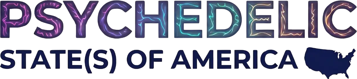 Wordmark lockup — Psychedelic State(s) of America