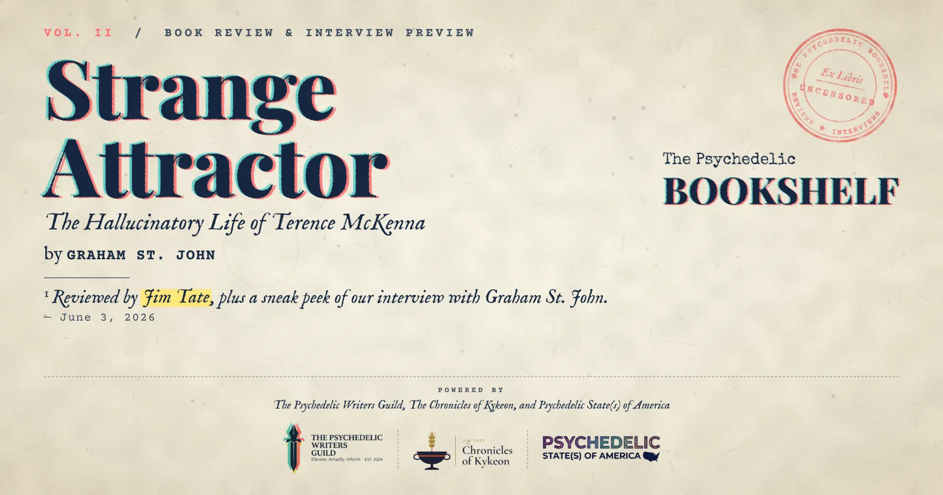 The Psychedelic Bookshelf — Vol II_Strange Attractor review banner