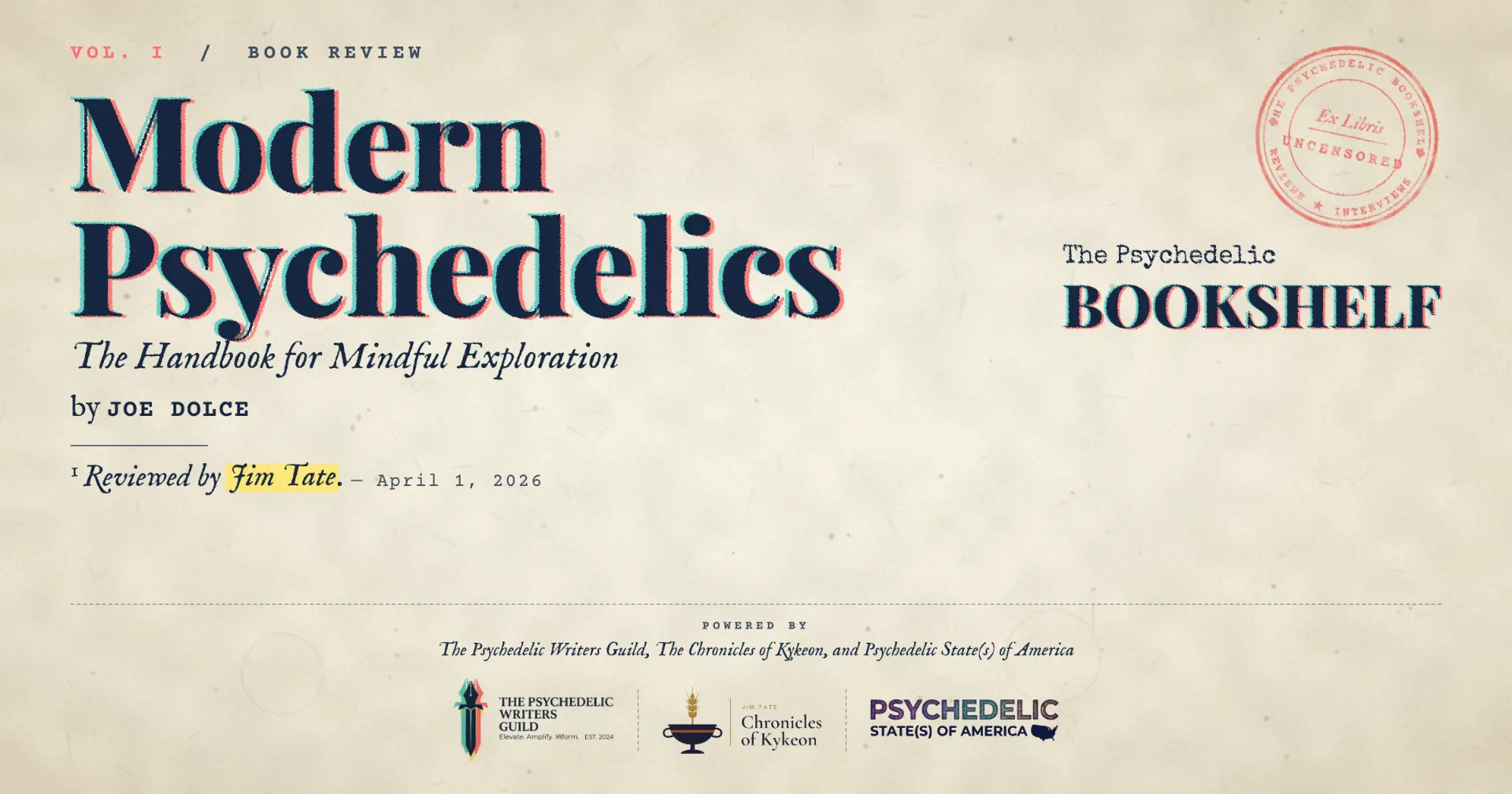 The Psychedelic Bookshelf — Vol I_Modern Psychedelics review banner